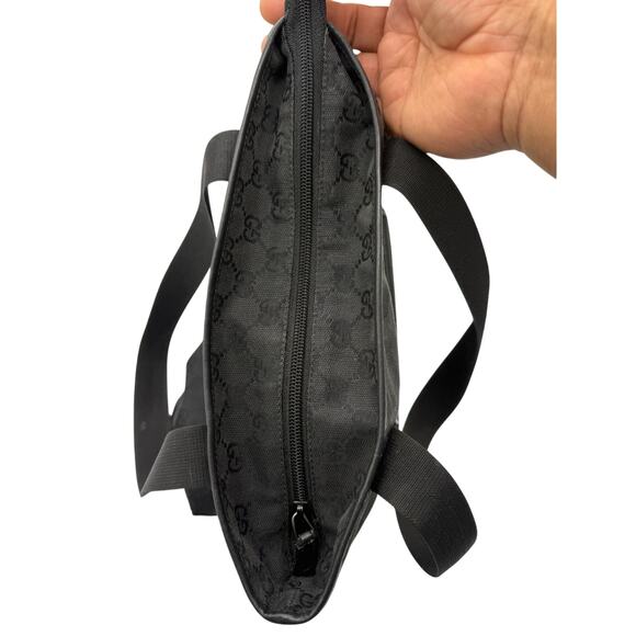 GUCCI Black Guccissima Monogram Nylon Tote Bag with leather*COA included - Picture 6 of 16